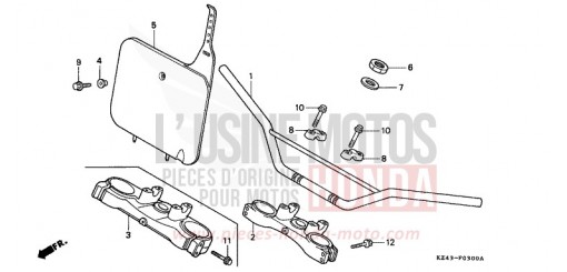ROHRGRIFF/OBERE BRUECKE (CR125RL/RM/RN/RP/RR) CR125RR de 1994
